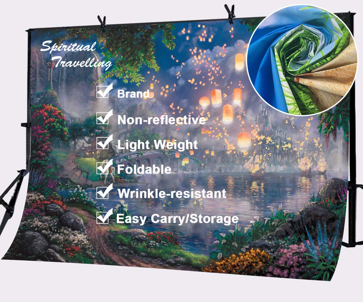 Fairy Tale Prince Beauty Backdrop 9X6Ft Palace Castle Garden Lake Lantern Romantic Dating Girl Princess Birthday Party Photography Background Photo Studio Prop Wallpaper Lyst910