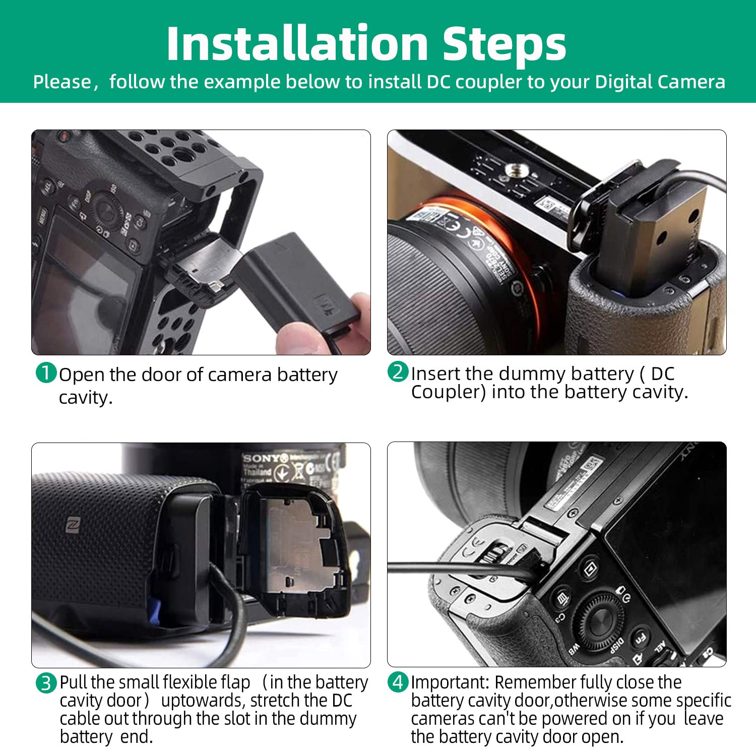 Ronfen Np Fw50 Dummy Battery Dc Coupler Usb C Cable Pd Adapter Kit Replace Ac Pw20 Ac Power Adapter For Cameras Sony Alpha Zv E1