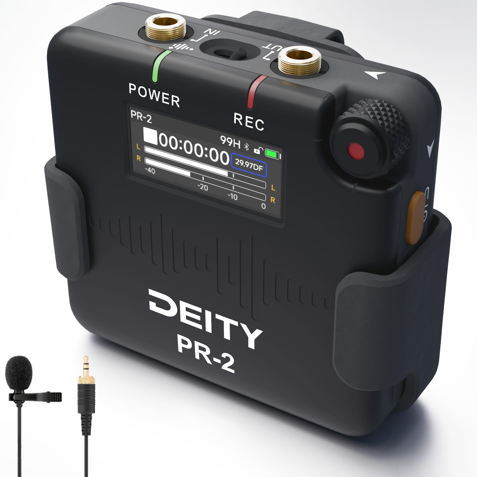 Deity Pr 2   Pocket Audio Recorder With 32 Bit Float Recording, 3.5Mm Lavalier W.Lav Pro Mic, Timecode Sync, & Sidus Audio App C