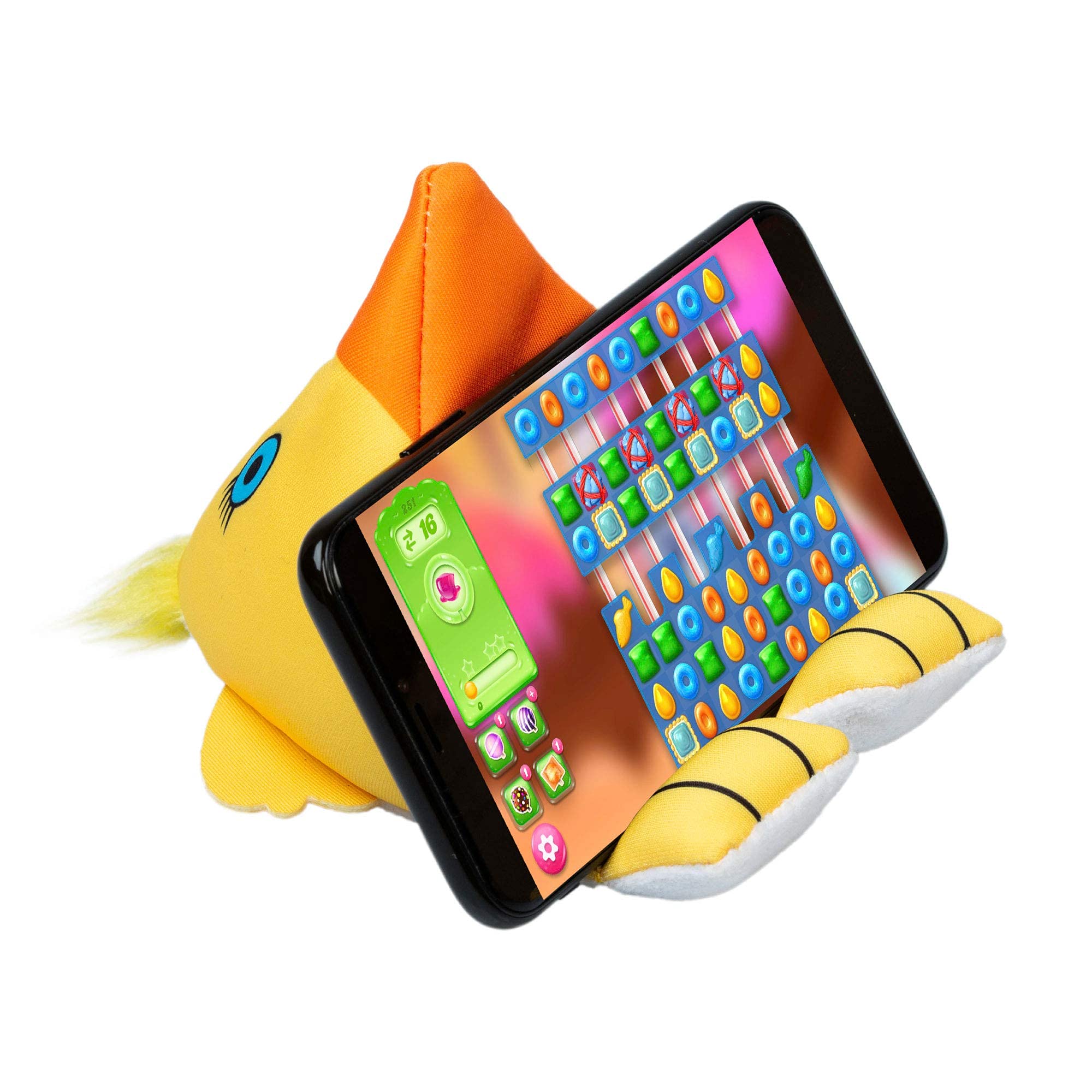 Plusheez Mobile Phone Holder  2 In 1 Phone Stand With Micro Fibre Wipe  Screen Cleaner  Universal Phone Stand For Kids Children