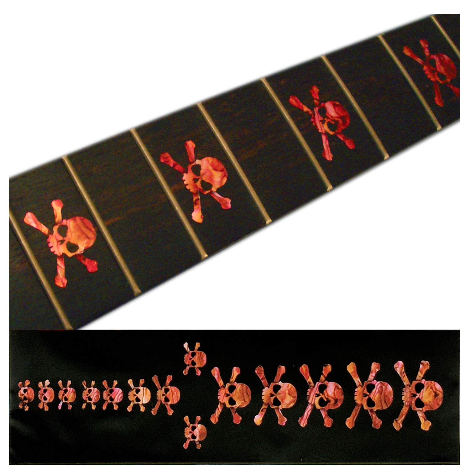 Jockomo Skull/Avalon Red Guitar Inlay Sticker