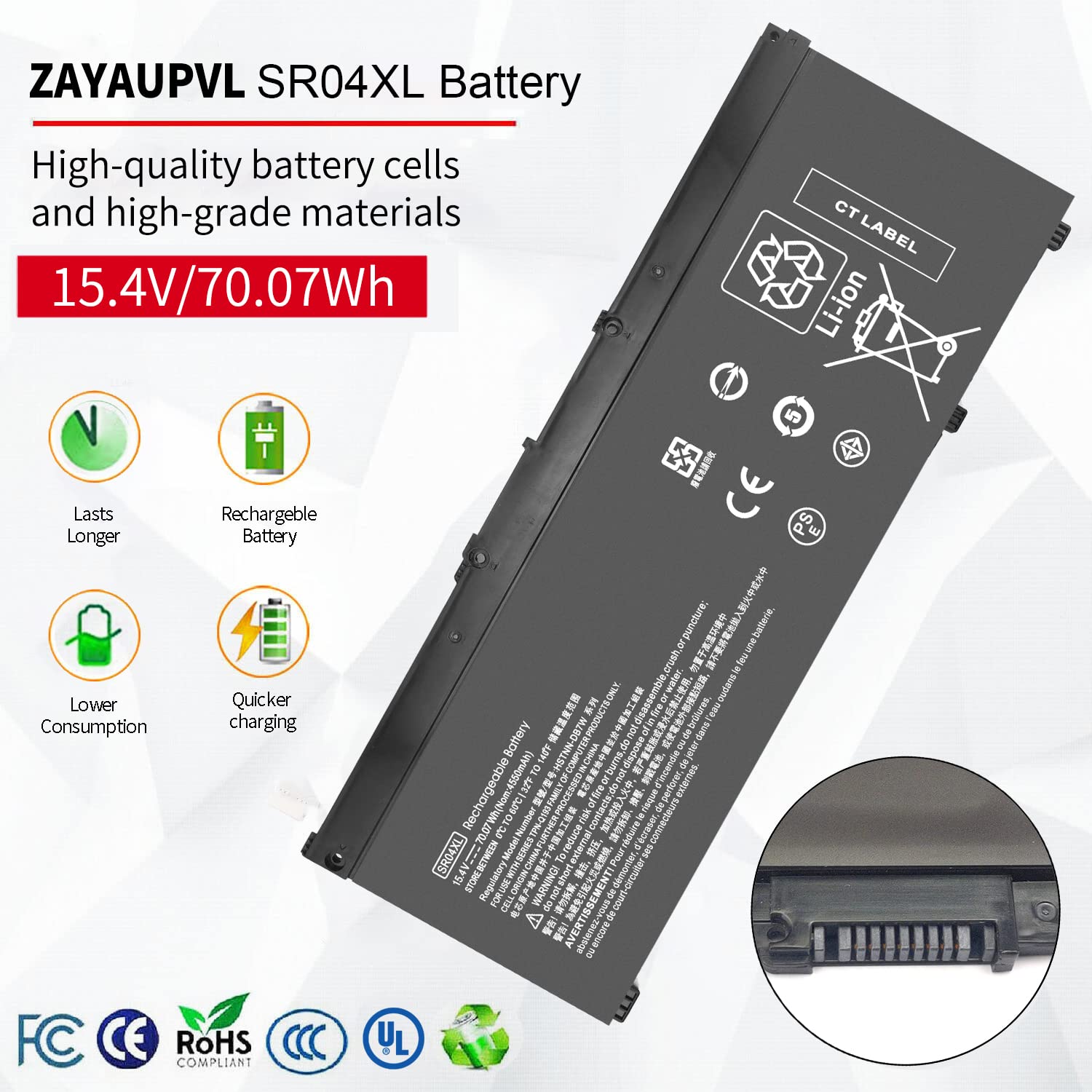 Sr04Xl Sr03Xl 917724 855 Battery For Hp Omen 15 15 Dc0Xxx 15 Dc1Xxx 15 Ce0Xx 15 Cb0Xx Series 15 Ce198Wm 15 Ce019Dx 15 Ce020A 15T