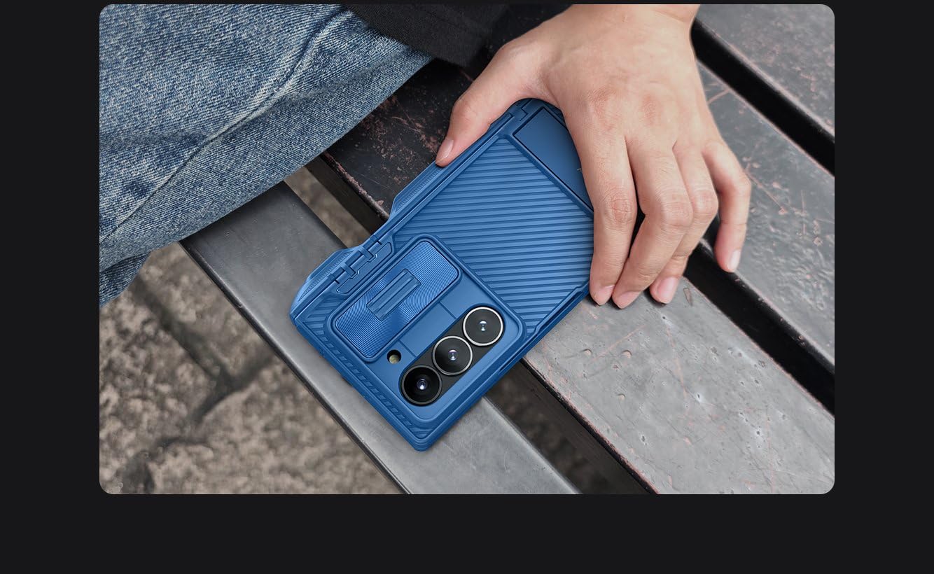 Nillkin For Galaxy Z Fold 6 Case With S Pen Holder, Built-In Screen Protecter & Slide Lens Cover & Metal Kickstand & Hinge Prote