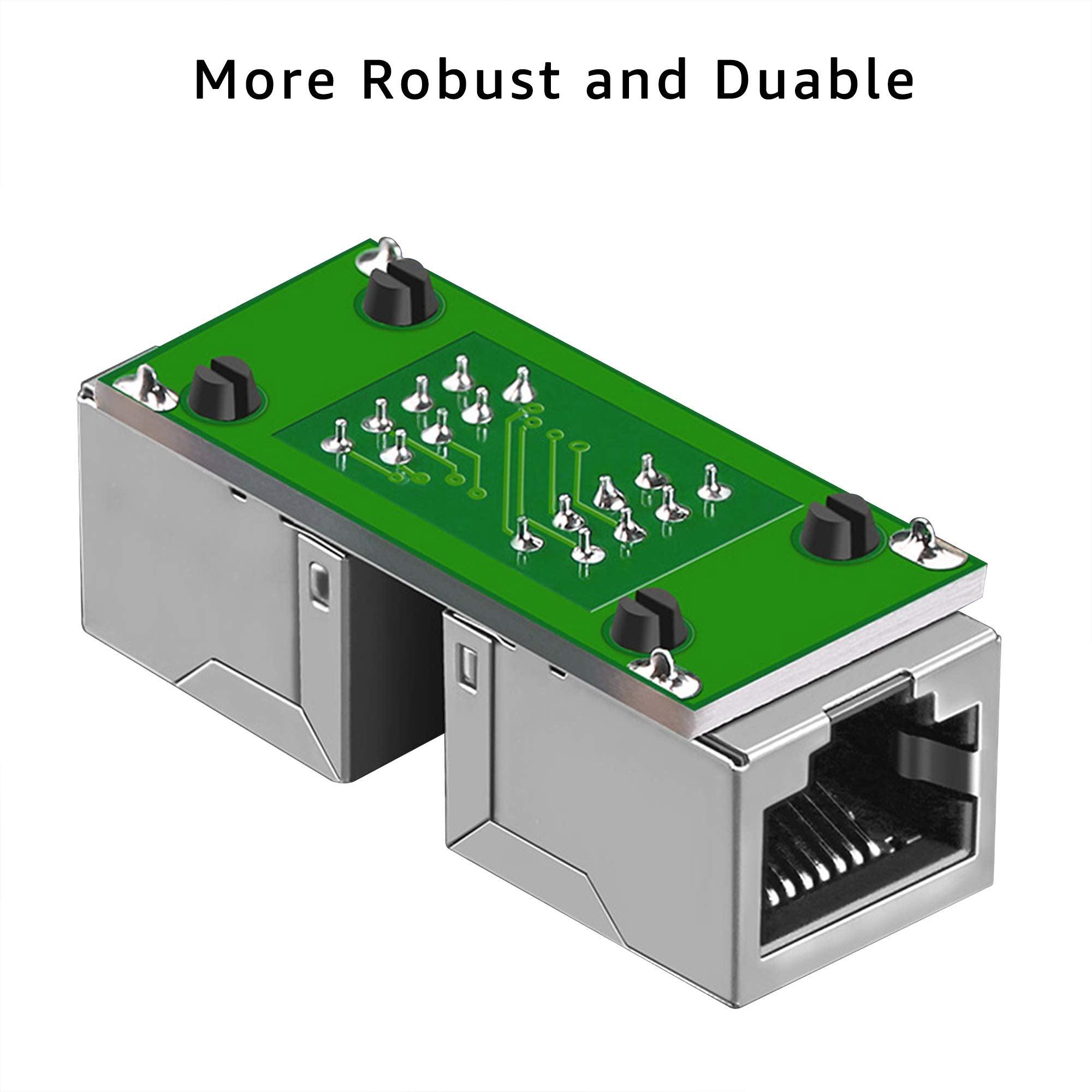 Deface Rj45 Coupler Cable Coupler Cat8 Cat7 Cat6 Cat5E Female To Female Ethernet Adapter 10Pcs Per Pack Black