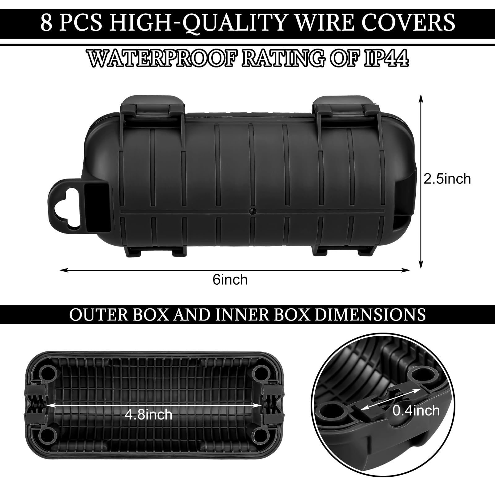 Frienda Outdoor Extension Cord Safety Cover Waterproof Cord Connector Protector Ip44 With 4 Detachable Latches Plug Cover Electr