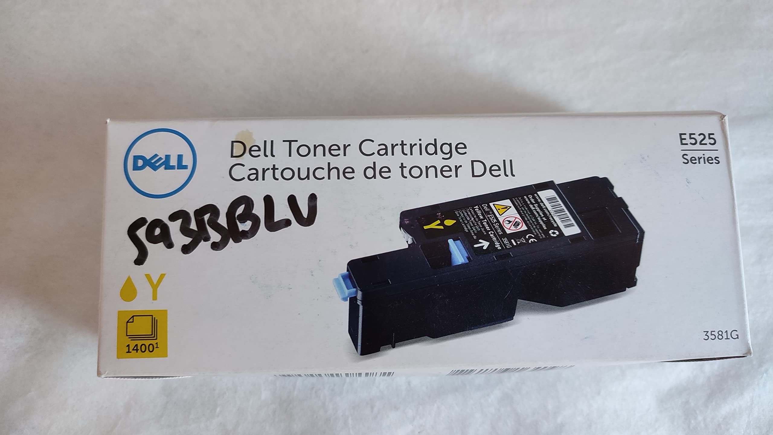 Dell 3581g Toner, 1,400 Page-Yield, Yellow