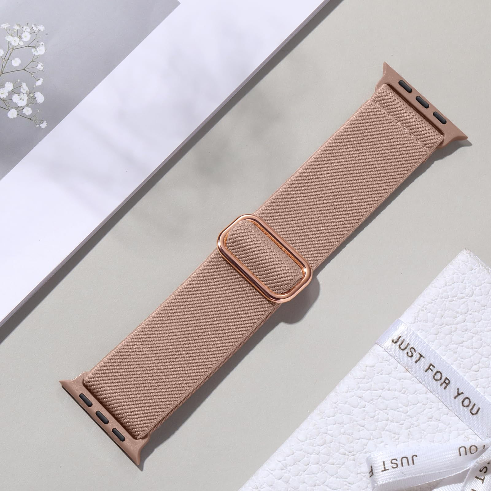 Maledan Soft Stretchy Solo Loop Compatible With Apple Watch Band 40Mm 38Mm 41Mm 44Mm 45Mm 46Mm 49Mm 42Mm Women Men, Elastic Brai