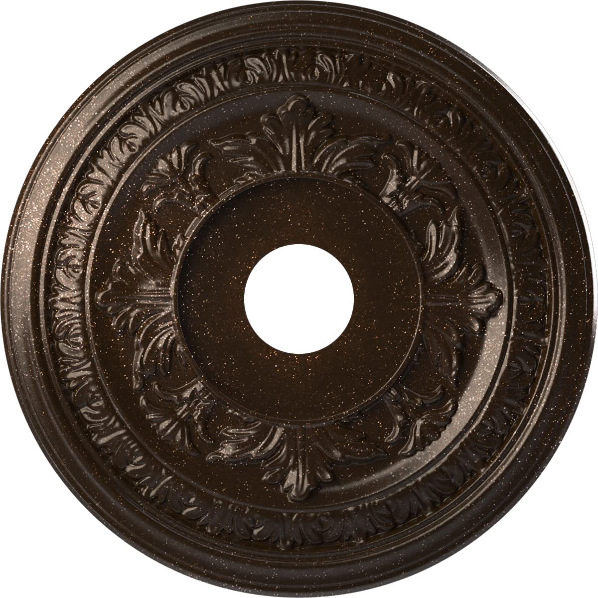 Ekena Millwork CMP19BAAMB Baltimore Thermoformed PVC Ceiling Medallion (Fits Canopies up to 7 3/4), 19OD x 3 1/2ID x 1P, Texture