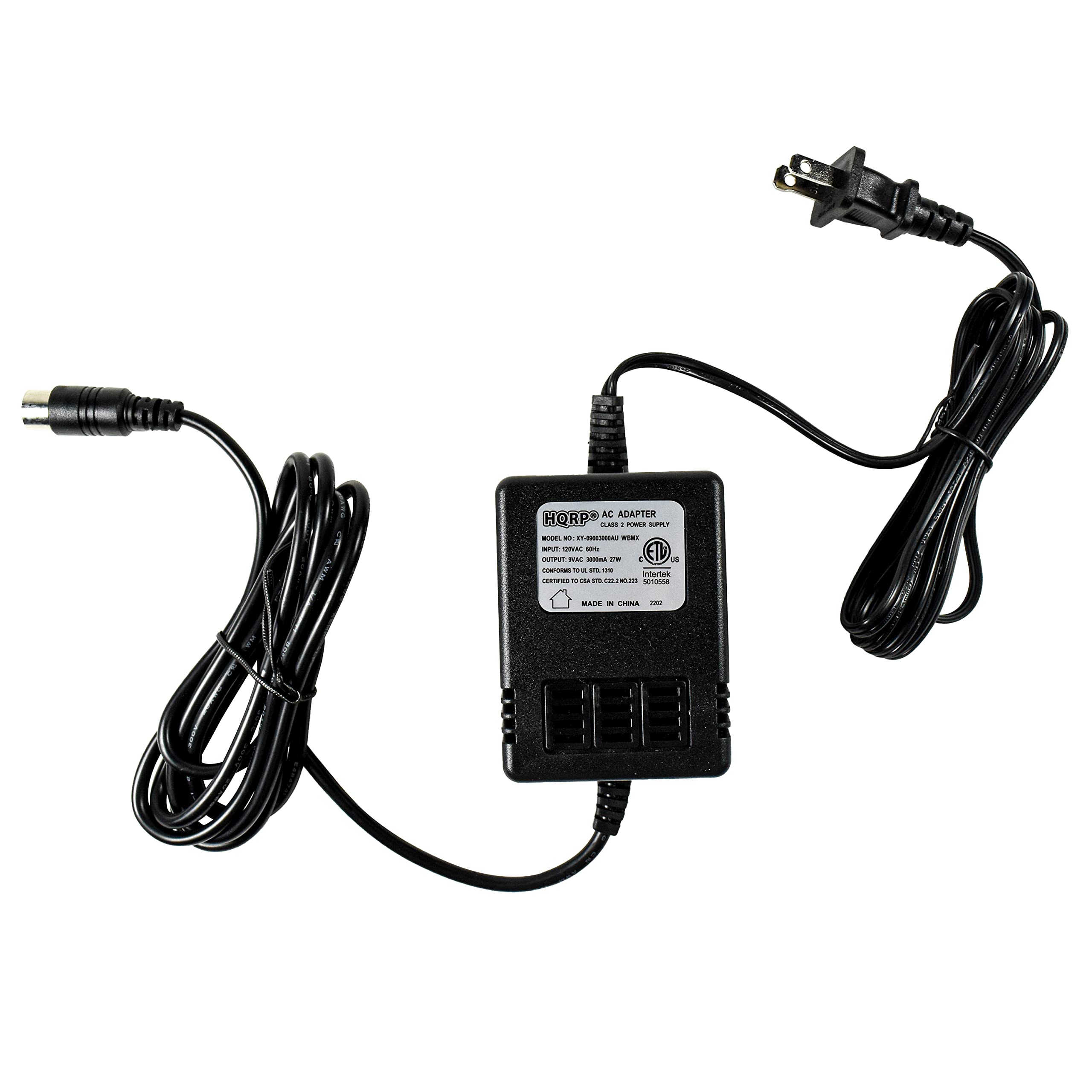 HQRP 9V AC Adapter Compatible with Alesis P4 AC09 25D 4-pin DIN Connector 9V AC Power Supply Replacement QSR DMPro Drum Machine 