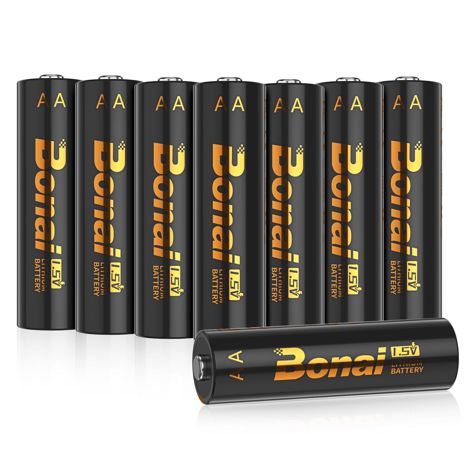 BONAI Lithium Batteries AA 8 Pack - 1.5V High Capacity, Ultra Long-Lasting Performance for Extreme Temperatures (-40F to 140F), 