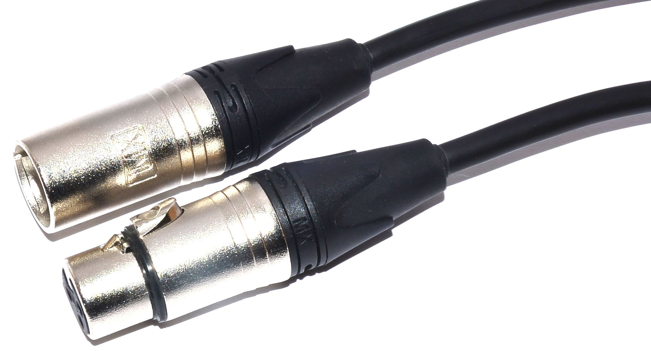 M. A. Enterprises Xlr Male To Female 3 Pin Cable  (1.5M)(Silver)