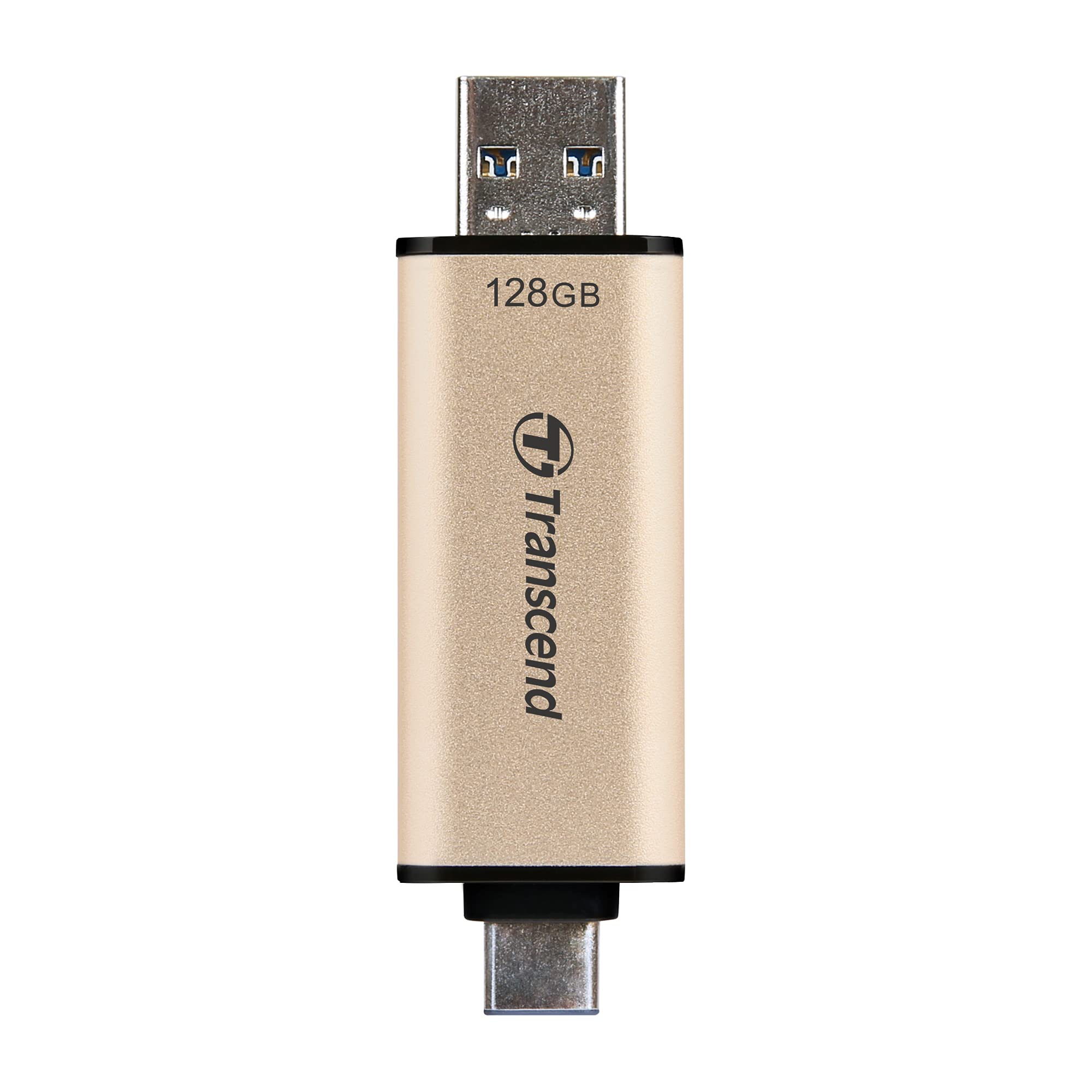 Transcend 128Gb Jetflash 930C Usb 3.2 Gen 1 Flash Drive Ts128Gjf930C, Golden Hue