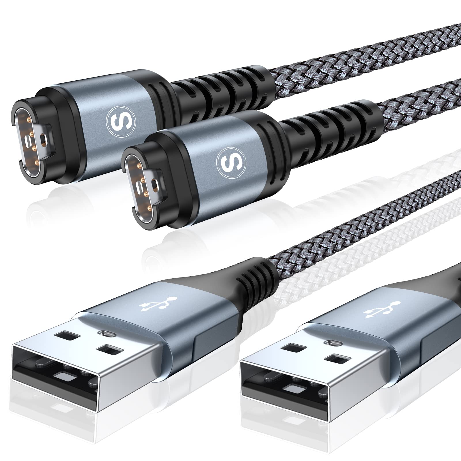 Garmin Watch Charger Cable [2 Pack,4Ft] Compatible With Garmin Fenix 7 7X Pro 6 6X 5 5S 5X,Forerunner 965 955 945 265 245 55 45,