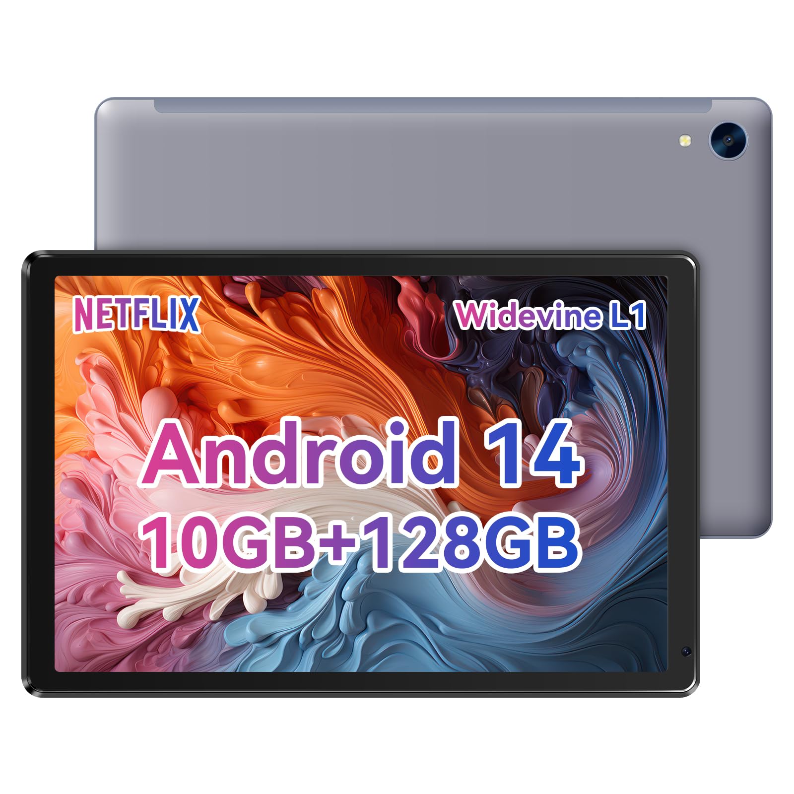 Jeazans Android Tablet, 10.1 Inch Tablets With 1280 * 800 Ips Hd Touchscreen, Octa Core Processor, 10Gb Ram 128Gb Rom, 1Tb Tf Ca