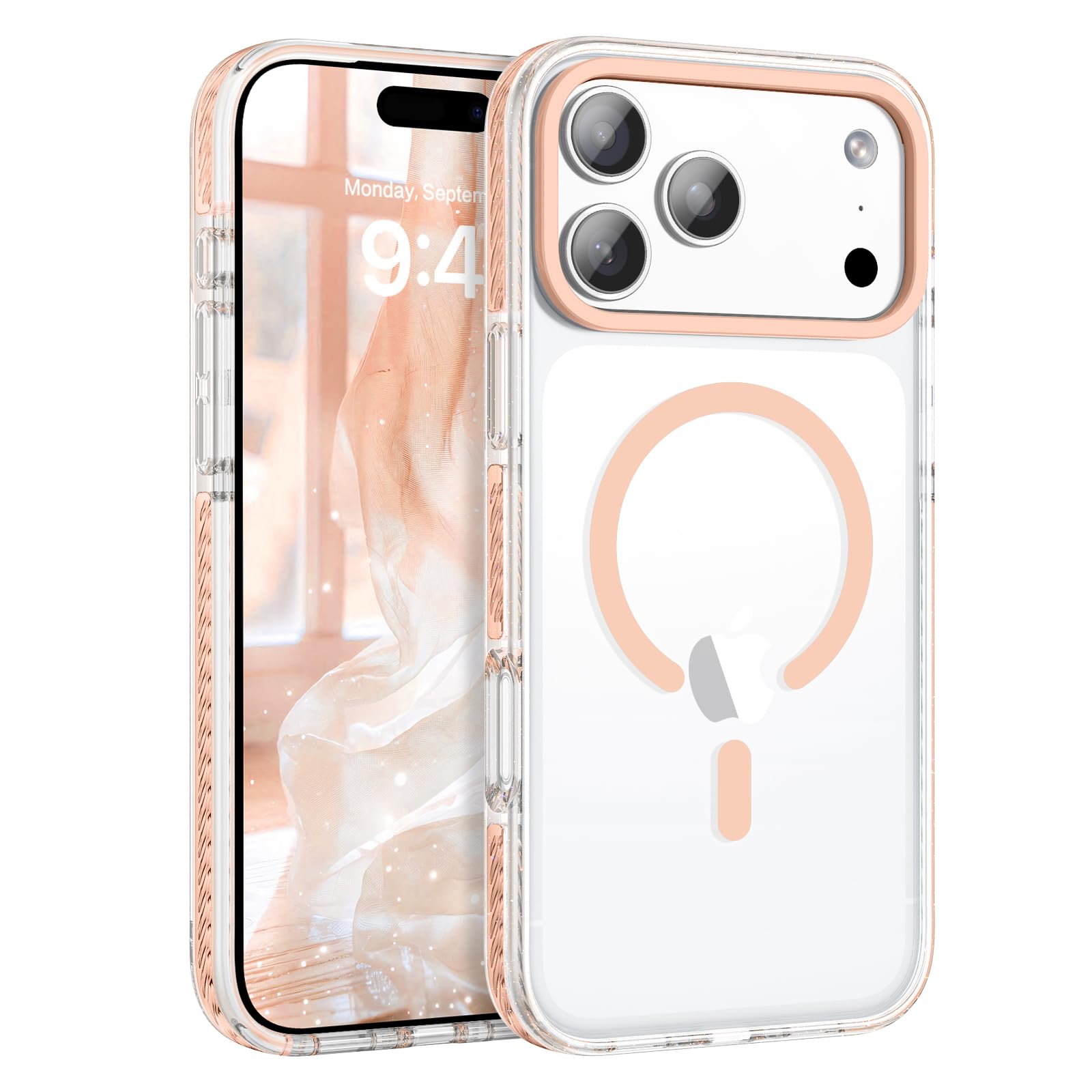BENTOBEN Magnetic for iPhone 17 Pro Case 6.3, Compatible with Magsafe Military Shockproof Protective Bumper Cute Transparent Sli