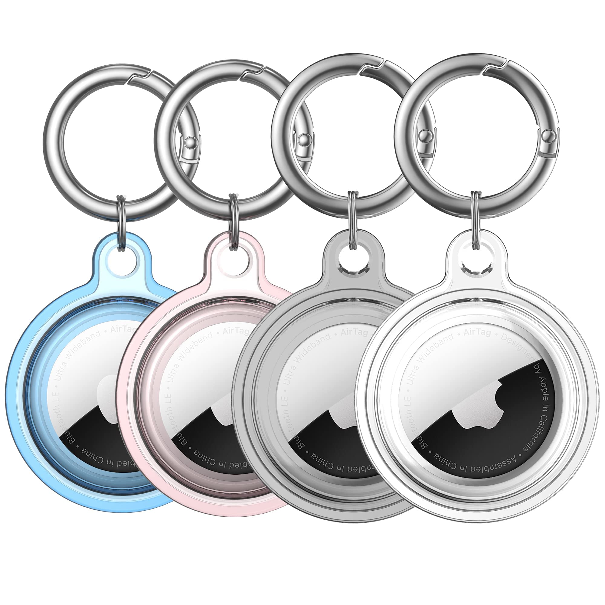 Waterproof Airtag Holder, Ddj 4 Pack Airtag Keychain, Airtag Case For Dog Collar, Luggage, Keys, Full Body Anti Scratch Protecti