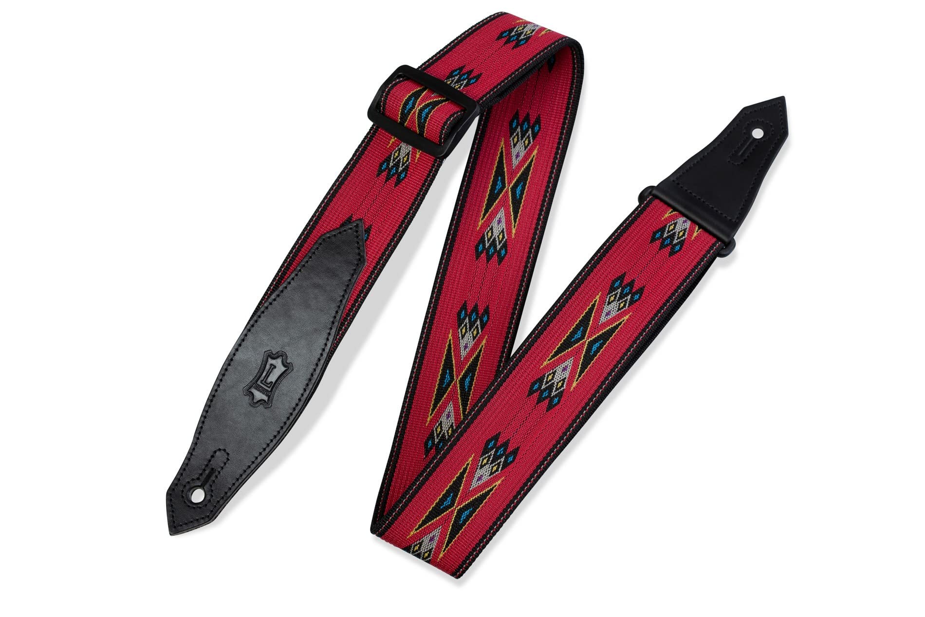 Levys Leathers 2 Polypropylene Jacquard Weave Guitar Strap; Red (MSSN80RED)