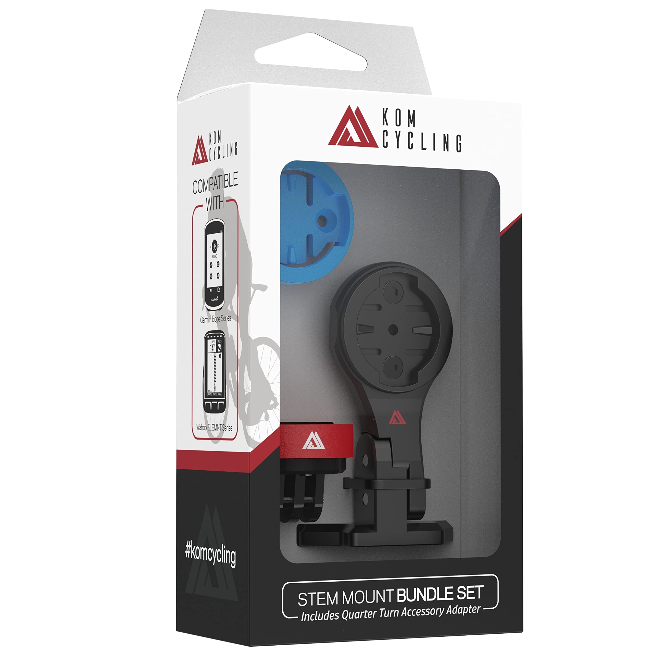 Kom Cycling Garmin Stem Mount Quick Release Gopro Mount Black