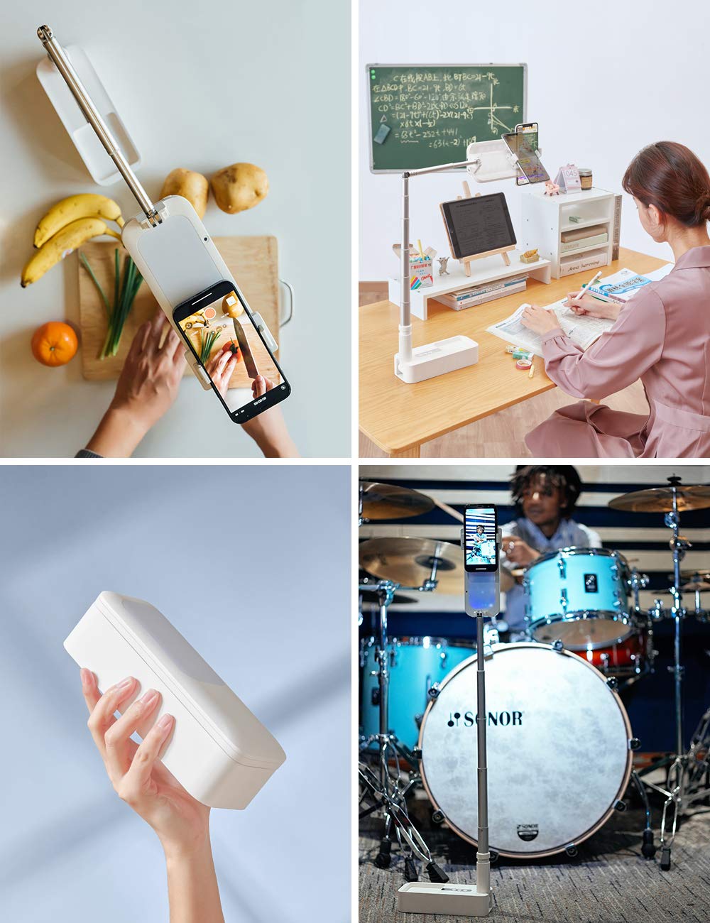 Viozon Extendable Selfie Stand 360 Rotation With Phone Holder, Rechargeable Wireless Foldable 7 Brightness Led Light For Live St