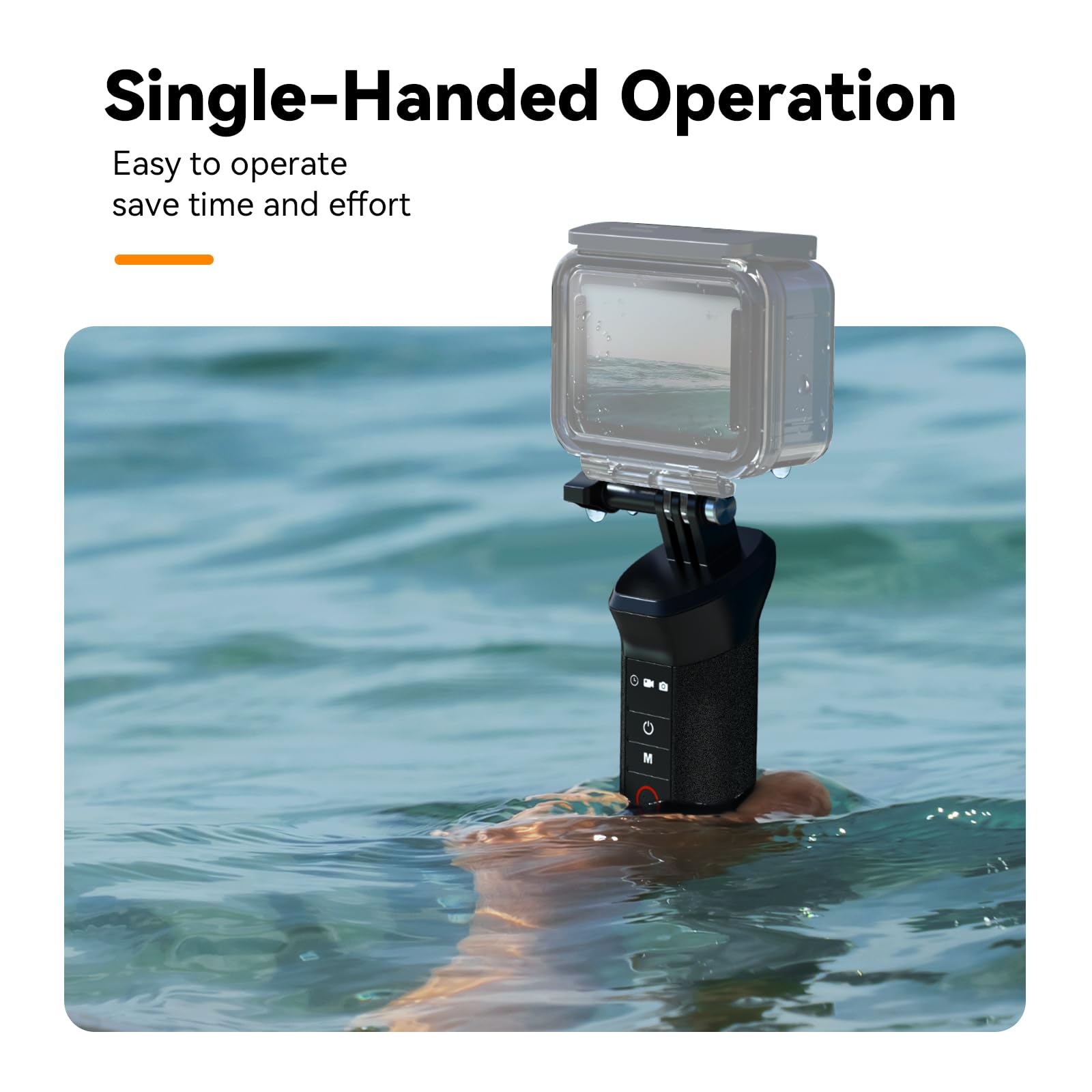 Floating Hand Grip With Remote Control Waterproof Monopod Compatible For Go Pro Hero13/12/11/10/9/8 Action Camera,Underwater Sno