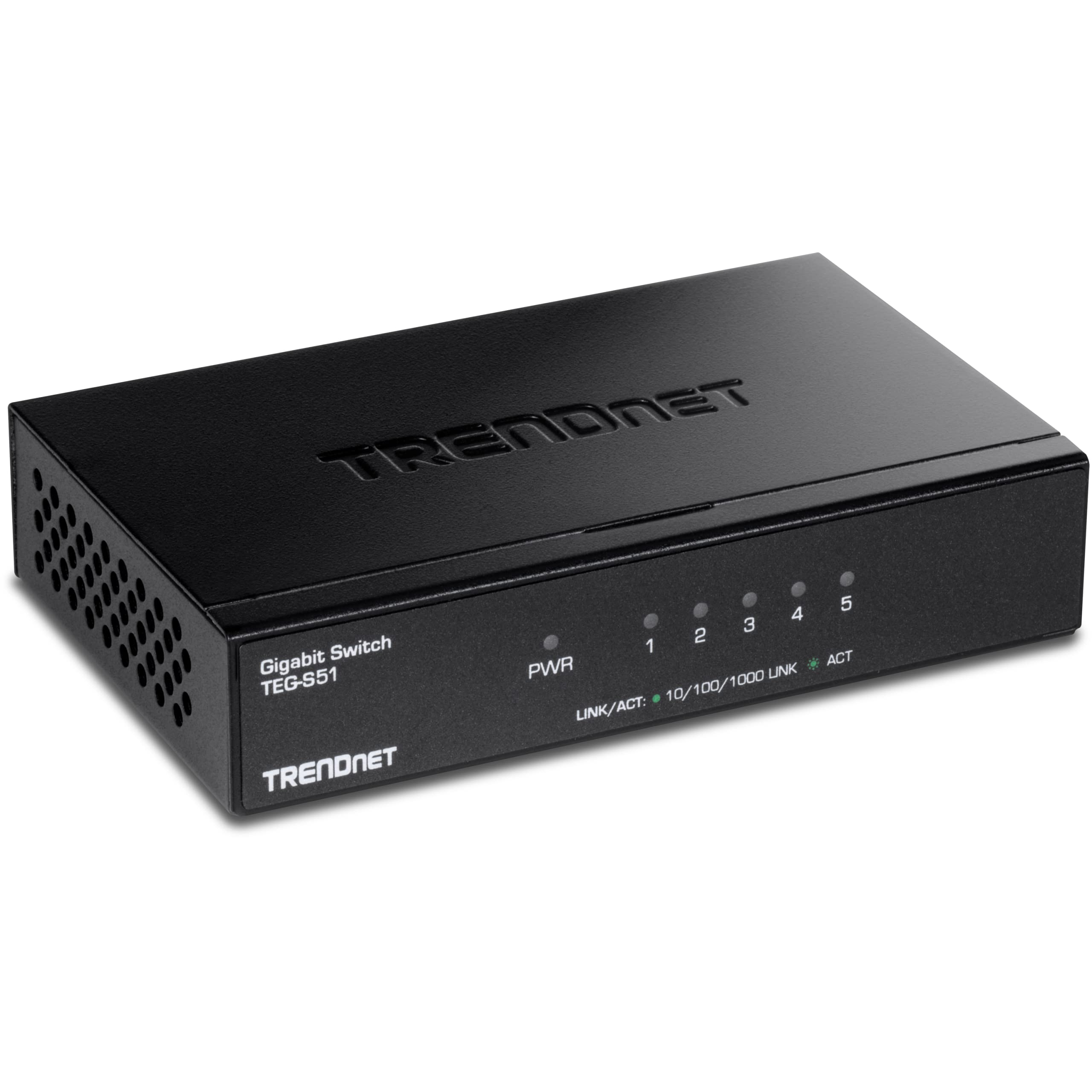 Trendnet 5 Port Gigabit Desktop Switch, Teg S51, 5 X Gigabit Rj 45 Ports, 10Gbps Switching Capacity, Fanless Design, Metal Enclo