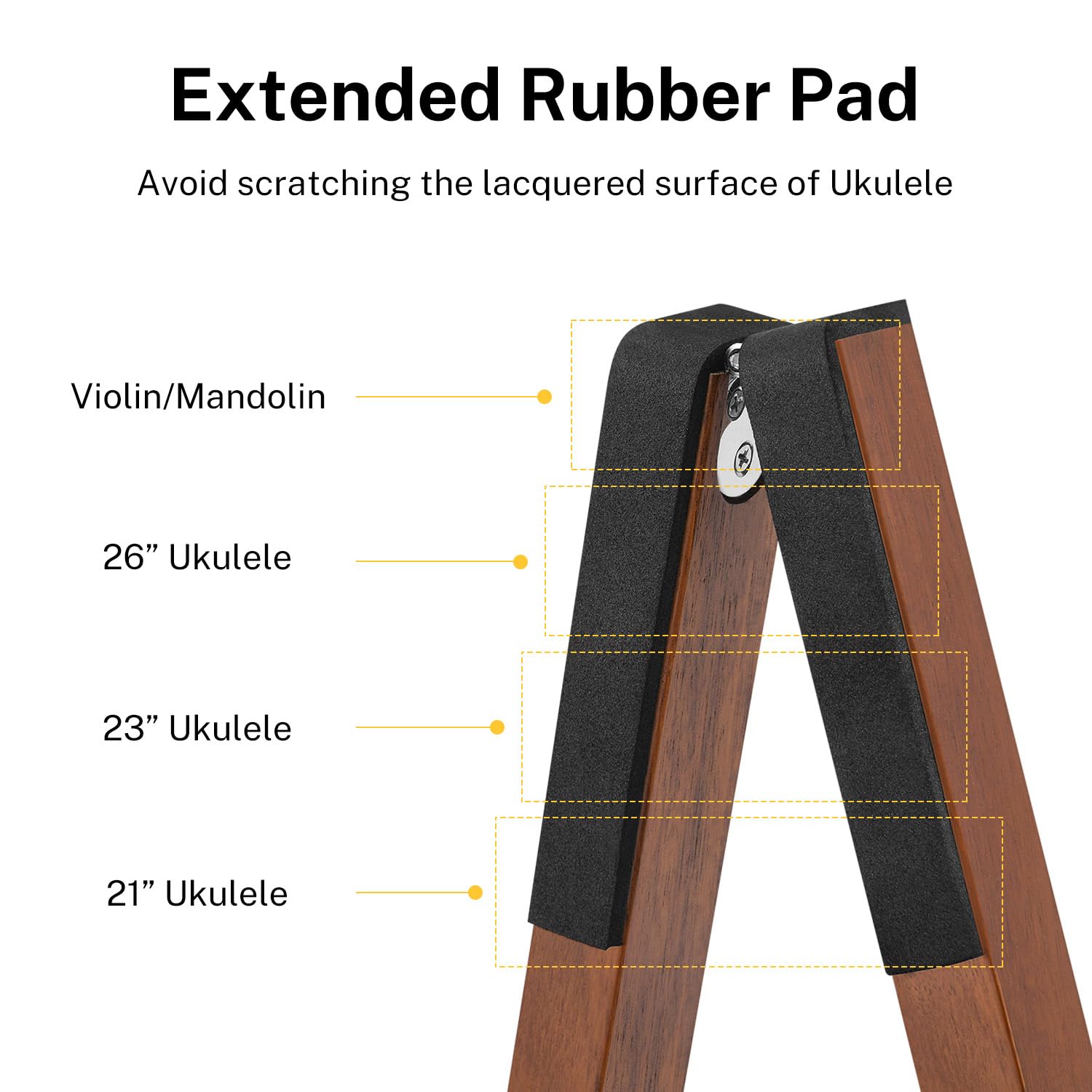 Donner Wood Ukulele Stand Mini Guitar Stand For Small Musical Instruments,Violin Stand With Bow, Mandolin Floor Stand Folding A