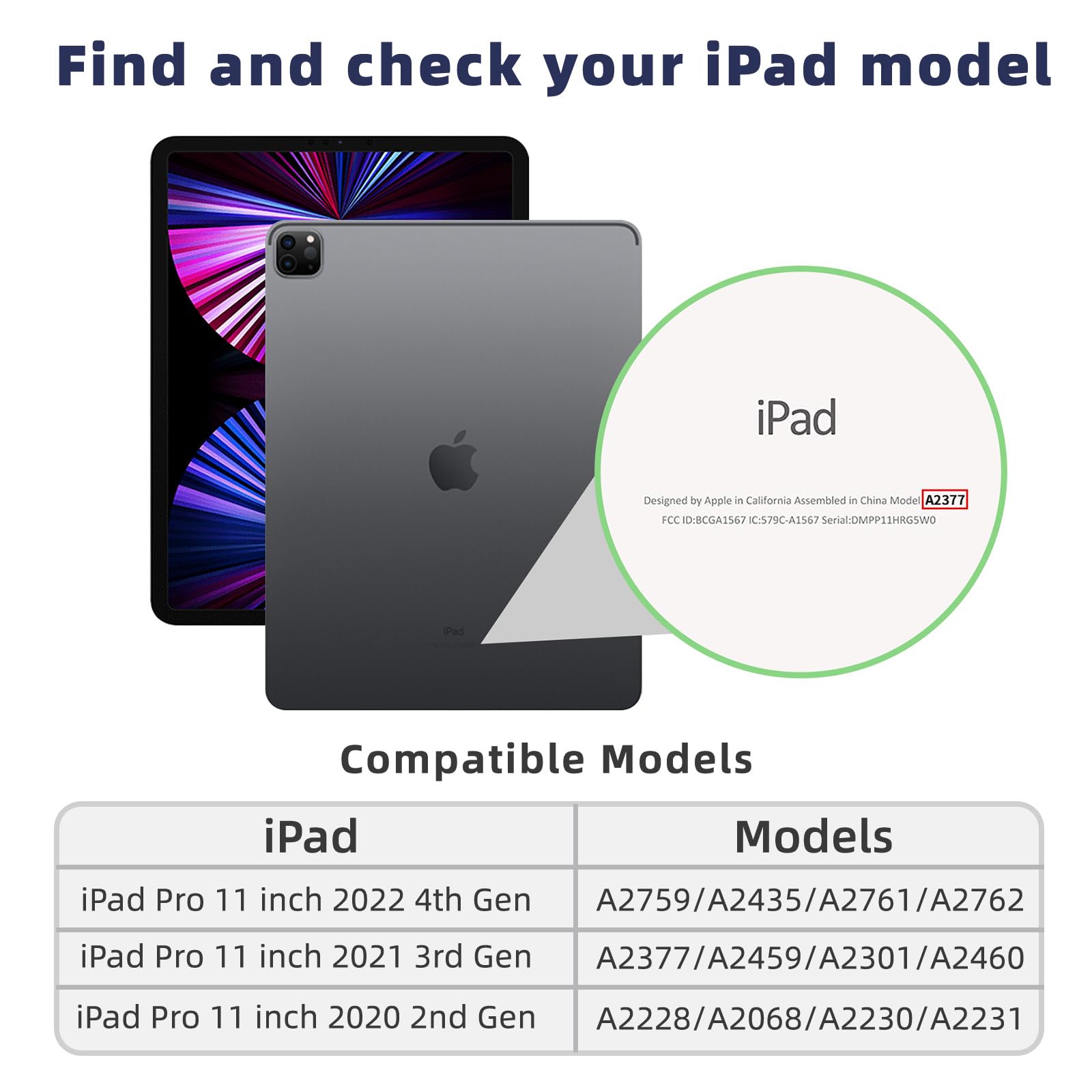 Yuloigan Designed For Ipad Pro 11 Inch Case 4Th/3Rd/2Nd Generation With Pencil Holder, Slim Protective Trifold Cover For Ipad 11