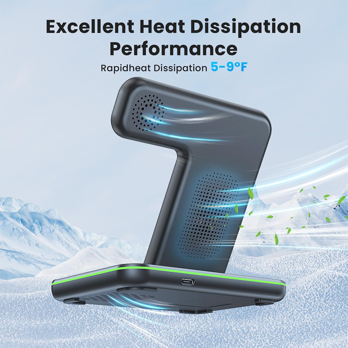 Waitiee Wireless Charger For Iphone 16 15 14 13 12 11 X 8, 3 In 1 Charging Station For Apple Watch 10/9/8/7/6/5/4/3/2/Se/Ultra/U