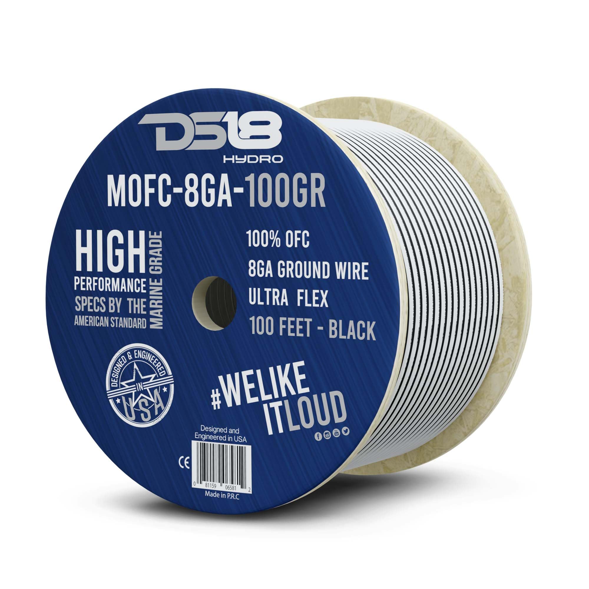 Ds18 Hydro Mofc8Ga100G Marine Wire (100 Feet) 8Awg Gauge   Ultra Flex Tinned Ofc Copper/Marine Grade Ofc Oxygen Free Copper Grou