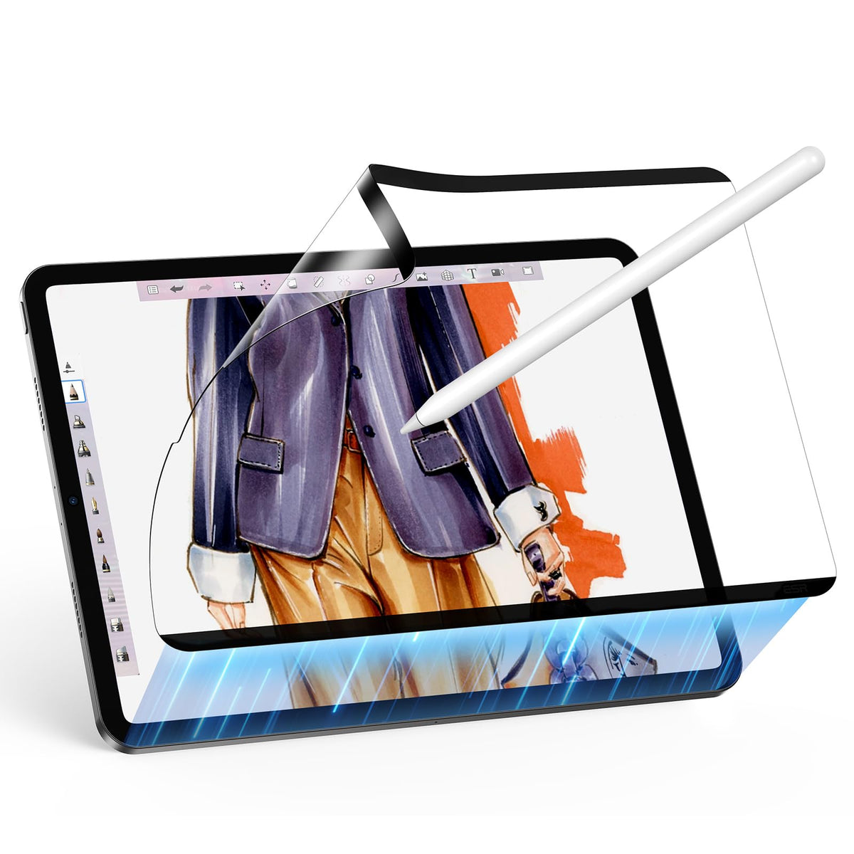 Esr For Ipad Pro 12.9 Inch Paper-Feel Magnetic Screen Protector 6Th/5Th/4Th/3Rd Generation (2022/2021/2020/2018), Write And Draw Like On Paper, Detachable And Reusable, Matte Finish