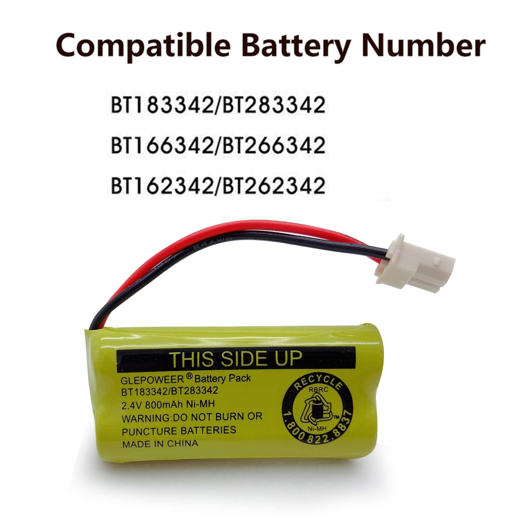Glepoweer 2.4V 800Mah Bt183342 Bt283342 Bt166342 Bt266342 Bt162342 Bt262342 Battery Compatible With Cs6114 Cs6419 Cs6719 El52300