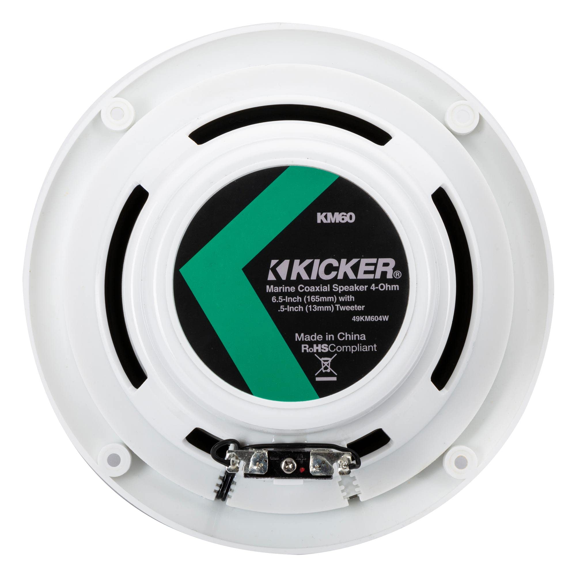 Kicker 49Km604W Km 6.5'' 4O Marine Coaxial Speakers   Pair