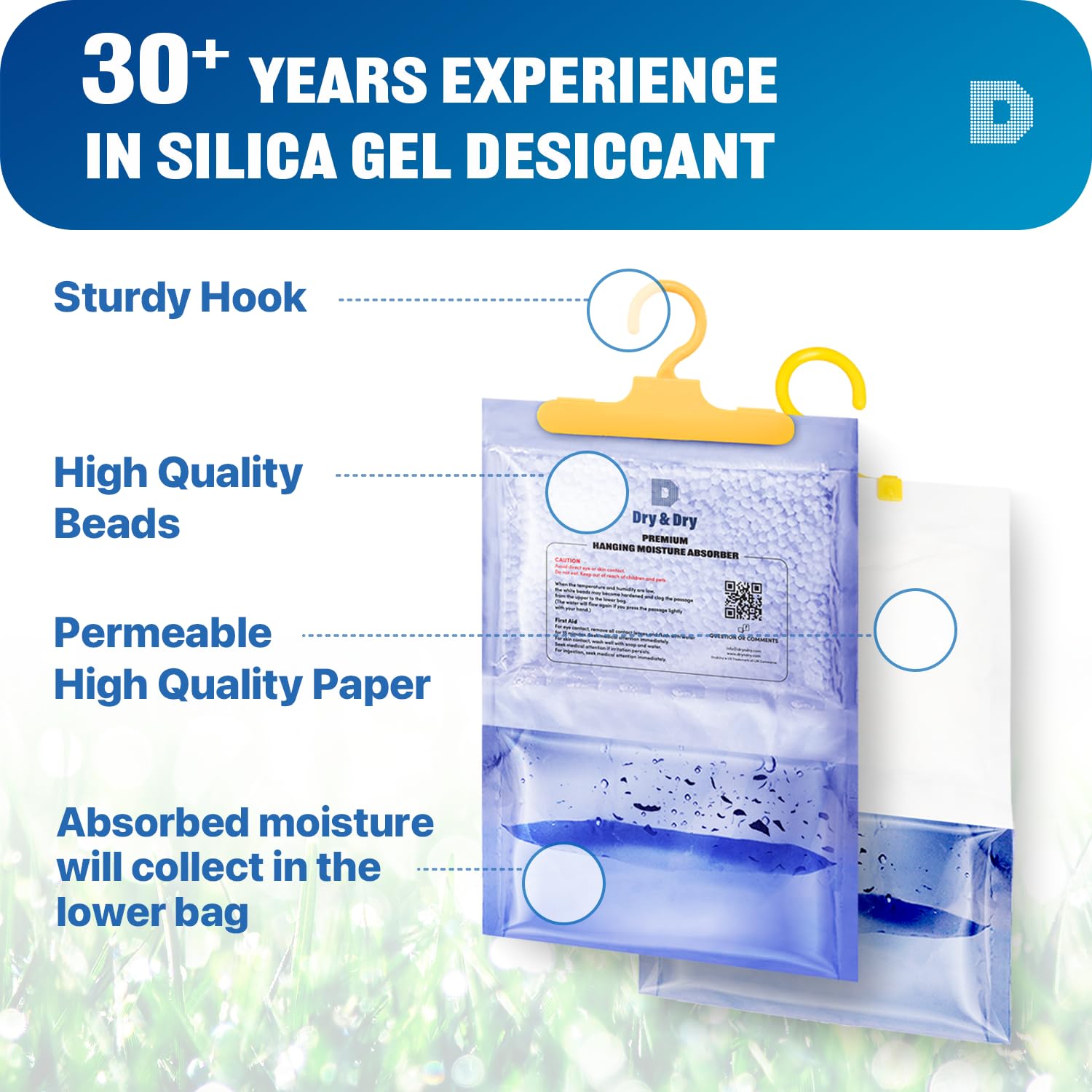 Dry & Dry 4 Pack[7 Oz] Premium Moisture Absorbers Dehumidifiers For Home Dehumidifier For Basement Dehumdifiers For Bedroom Smal