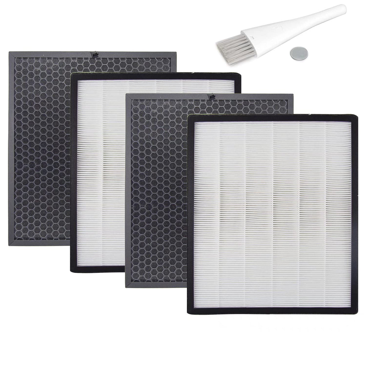 Lblvbnewd 2 Pack True Hepa & 2 Pack Activated Carbon Replacement Filters Set Compatible With Levoit Lv Pur131, Lv Pur131S,Lv Pur