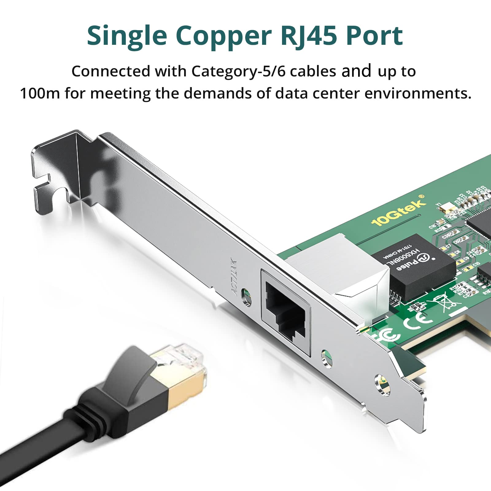 ipolex PCIe NIC Gigabit Network Adapter Card, Intel I210AT Controller, 10/100/1000Mbps, PXE Support for Windows/Linux, 1G Size