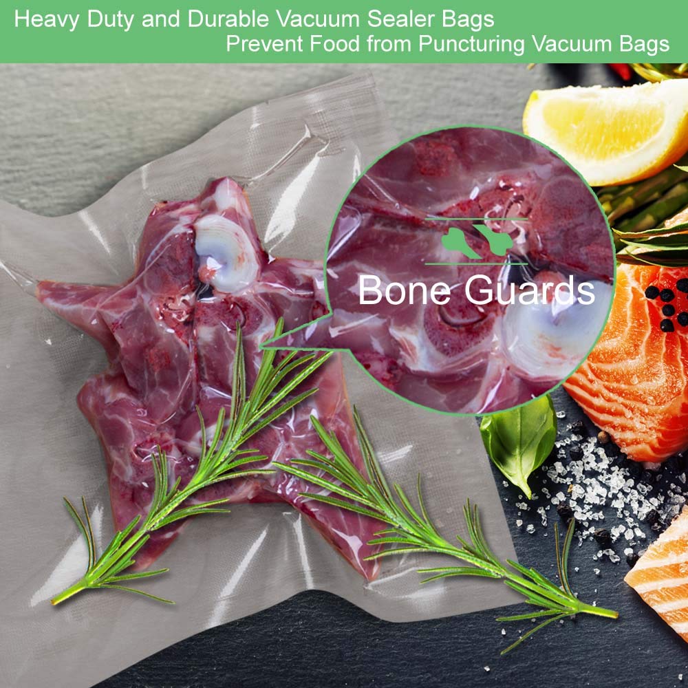 Wvacfre 100 Quart Size 8X12Inch Vacuum Sealer Freezer Bags With Commercial Grade,Bpa Free,Heavy Duty,Great For Food Vac Storage