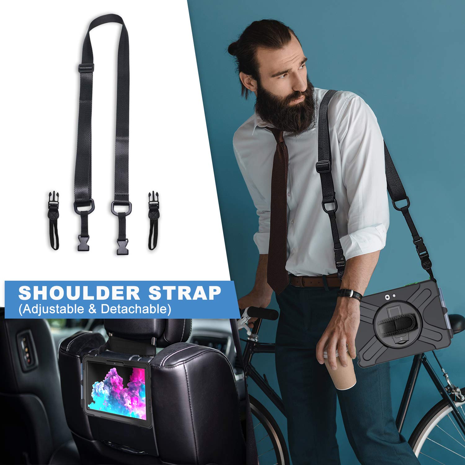 Case For Microsoft Surface Go 4 (2023) 10.5 Inch/Surface Go 3 / Surface Go 2 / Surface Go 10 Inch, Heavy Duty Protective Case, N