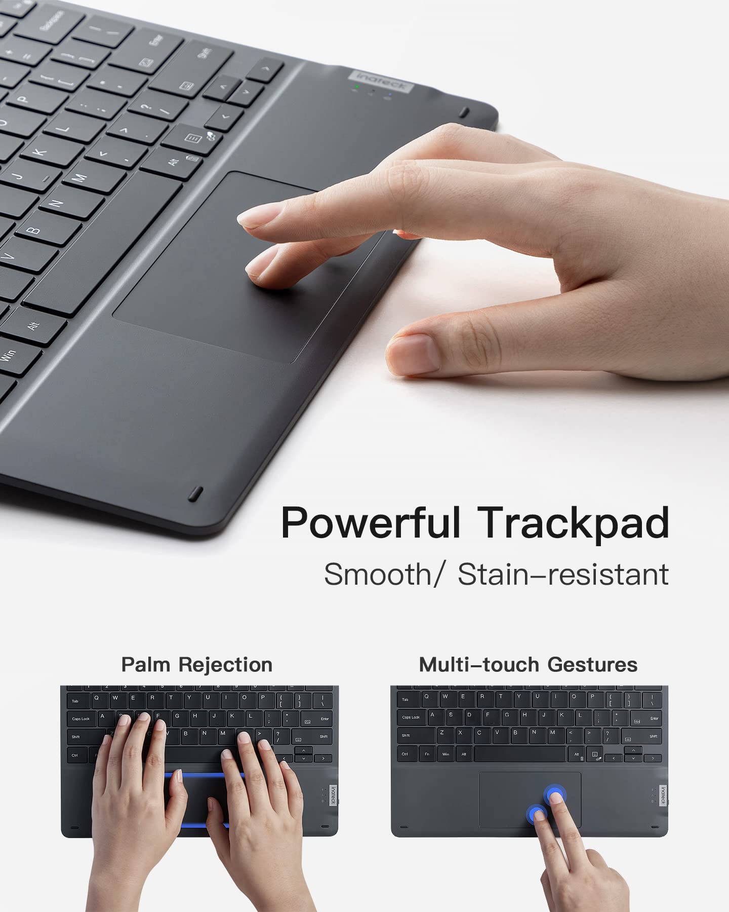 Inateck Surface Pro 9 Keyboard Compatible With Surface Pro 9/8/X/10, With 7 Color Backlight, Kb05111