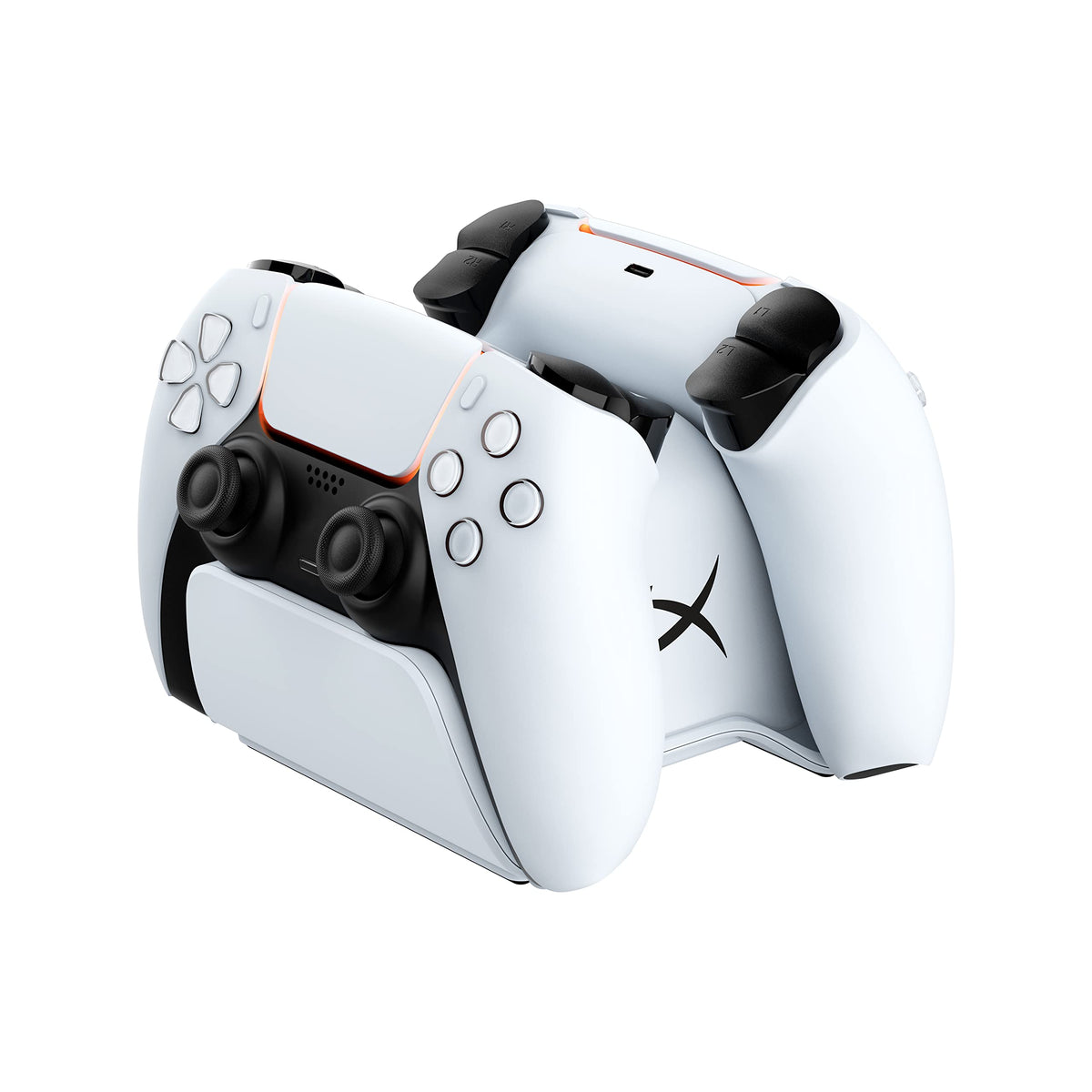 Hyperx Chargeplay Duo - Charging Station For Playstation 5 Dualsense Wireless Controllers Weighted Base And Secure Docking Compa