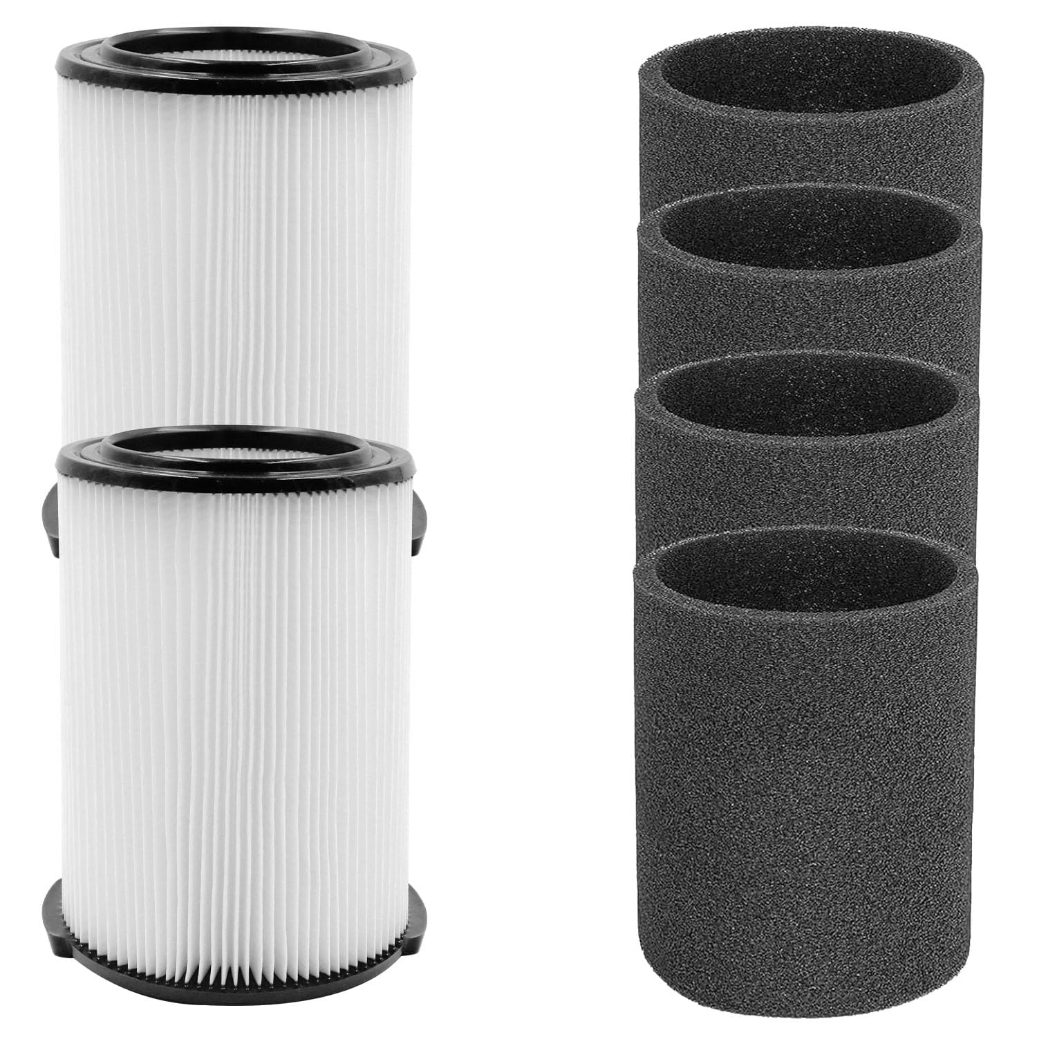 GEBDSM VF4000 Replacement Filter for Shop Vac Wet Dry Vacuums 5-20 Gallon 72947 & for Husky 6-9 Gallon Vacuum Cleaners, 2 Pack V