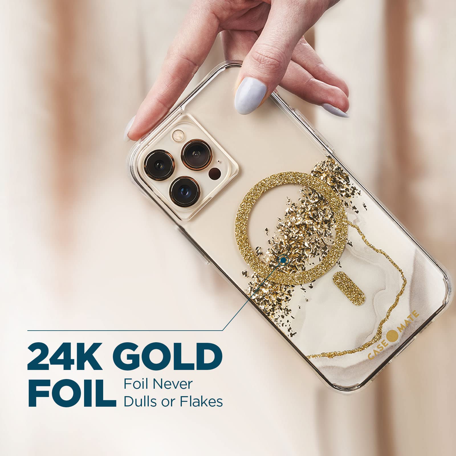 Case Mate Iphone 13 Pro Case Karat Marble Magsafe Magnetic Cover Bling Sparkle Marble 10Ft Drop Protection