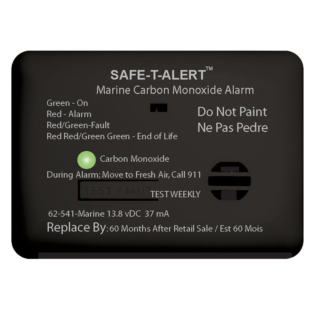 Safe-T-Alert 62 Series Carbon Monoxide Alarm - 12V - 62-541-Marine - Surface Mount - Black,WBAUVA001345592