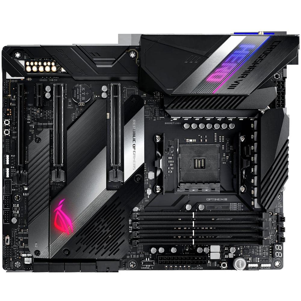 Asus Rog X570 Crosshair Viii Hero (Wi Fi) Atx Motherboard With Pcie 4.0, On Board Wifi 6 (802.11Ax), 2.5 Gbps Lan, Usb 3.2, Sata