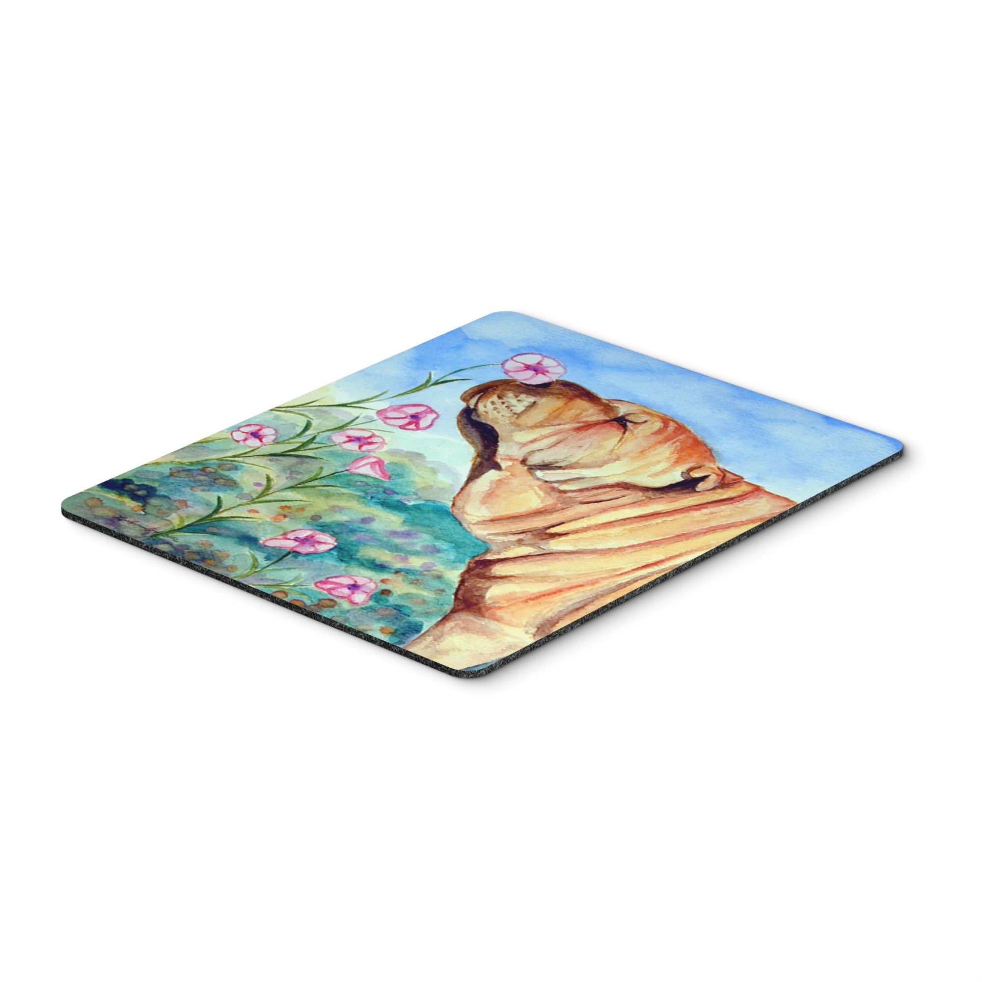  inchCarolines Treasures Mouse/Hot Pad/Trivet, Shar Pei Smell the Flowers (7105MP) inch