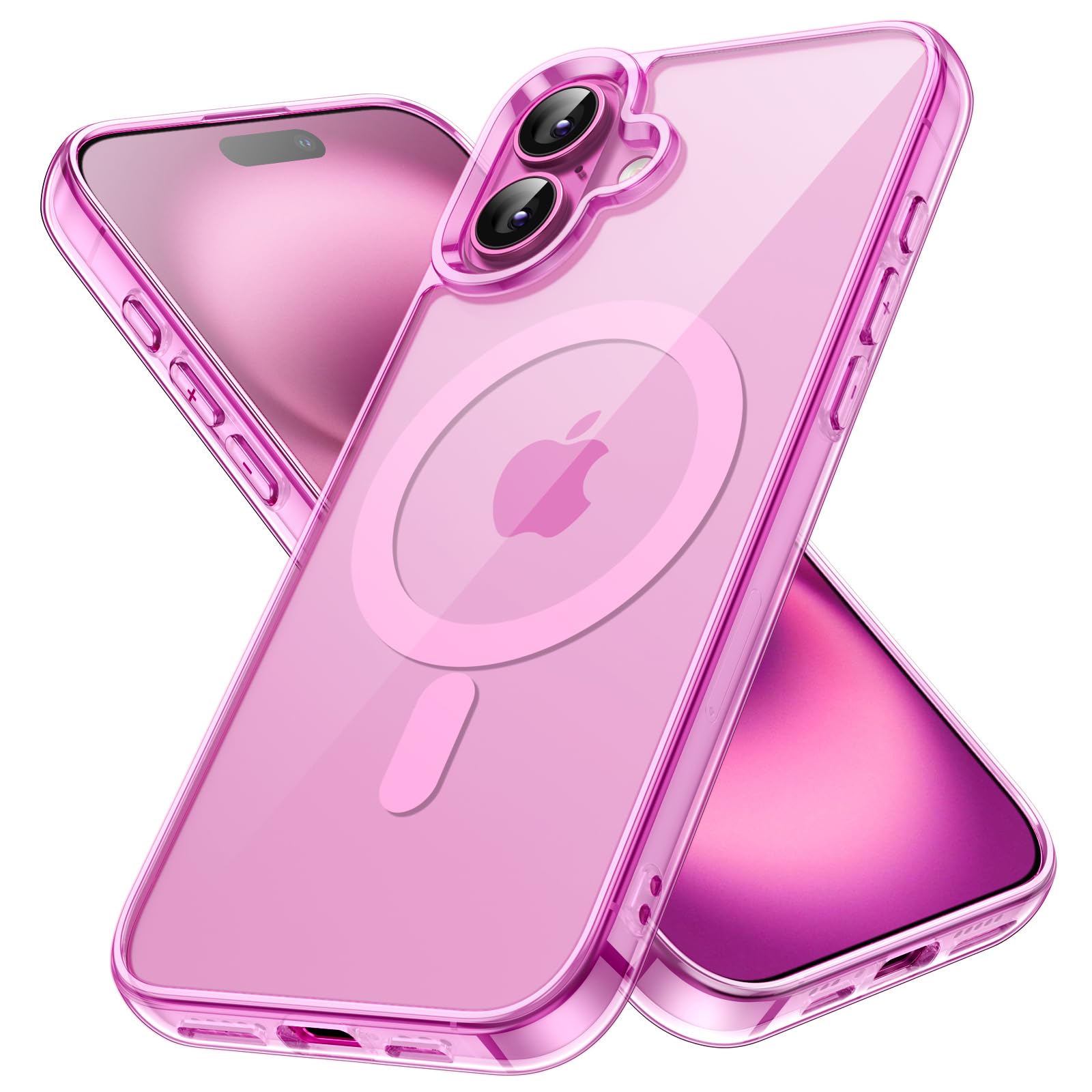 JETech Magnetic Case for iPhone 16 6.1-Inch Compatible with MagSafe, Shockproof Phone Bumper Cover, Anti-Scratch Clear Back (Pin