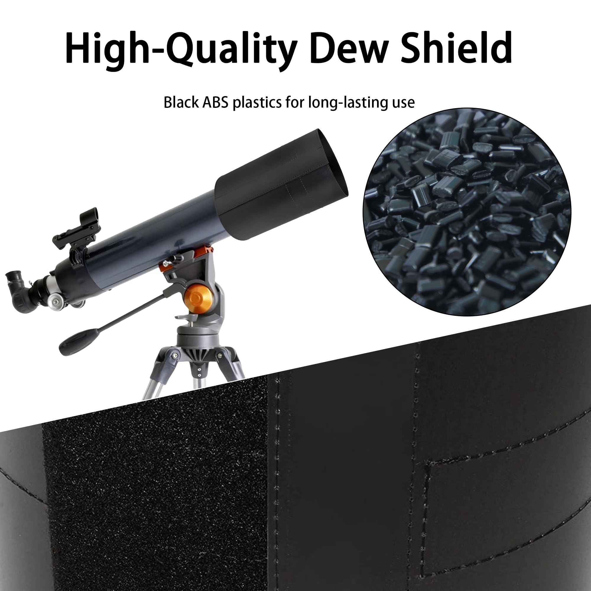Astromania Flexible Dew Shield For Telescope Front Outer Diameter From 100 123Mm Diameter   Keep Dew Away And Gives You Clear Ob