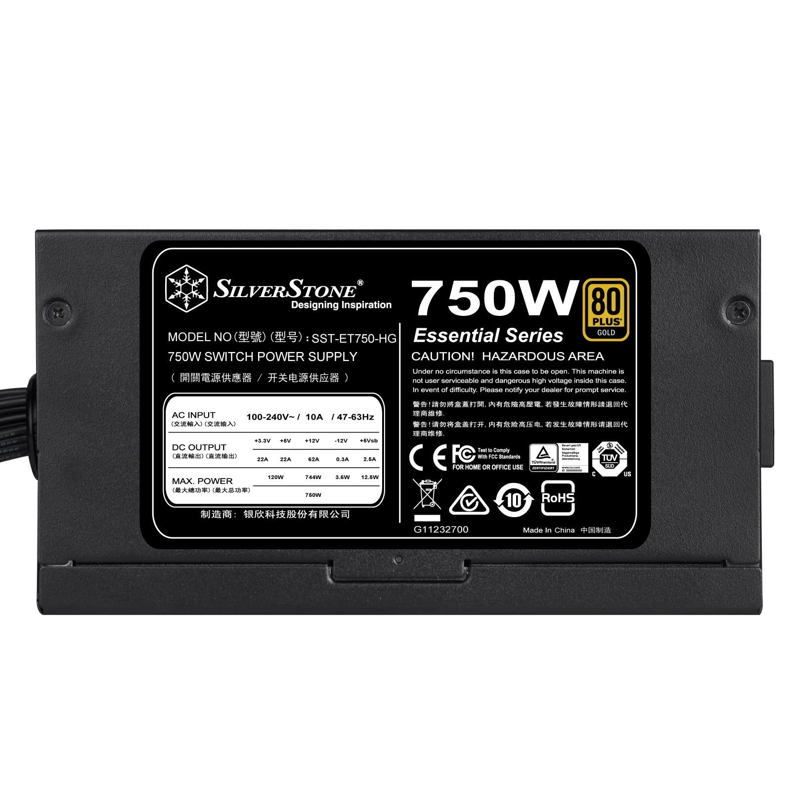 Silverstone Technology 750 Watt Semi Modular 80 Plus Gold Computer Power Supply Psu Et750 Hg