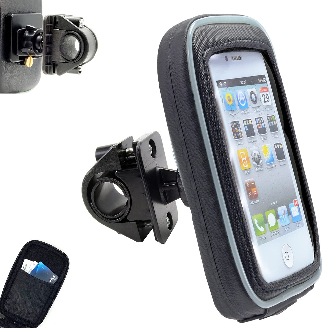 Accessory Basics 3D Touch Enable Portable Electronic Device Mount, Compatible With Iphone 15, Galaxy S23, Pixel 8 7 Pro