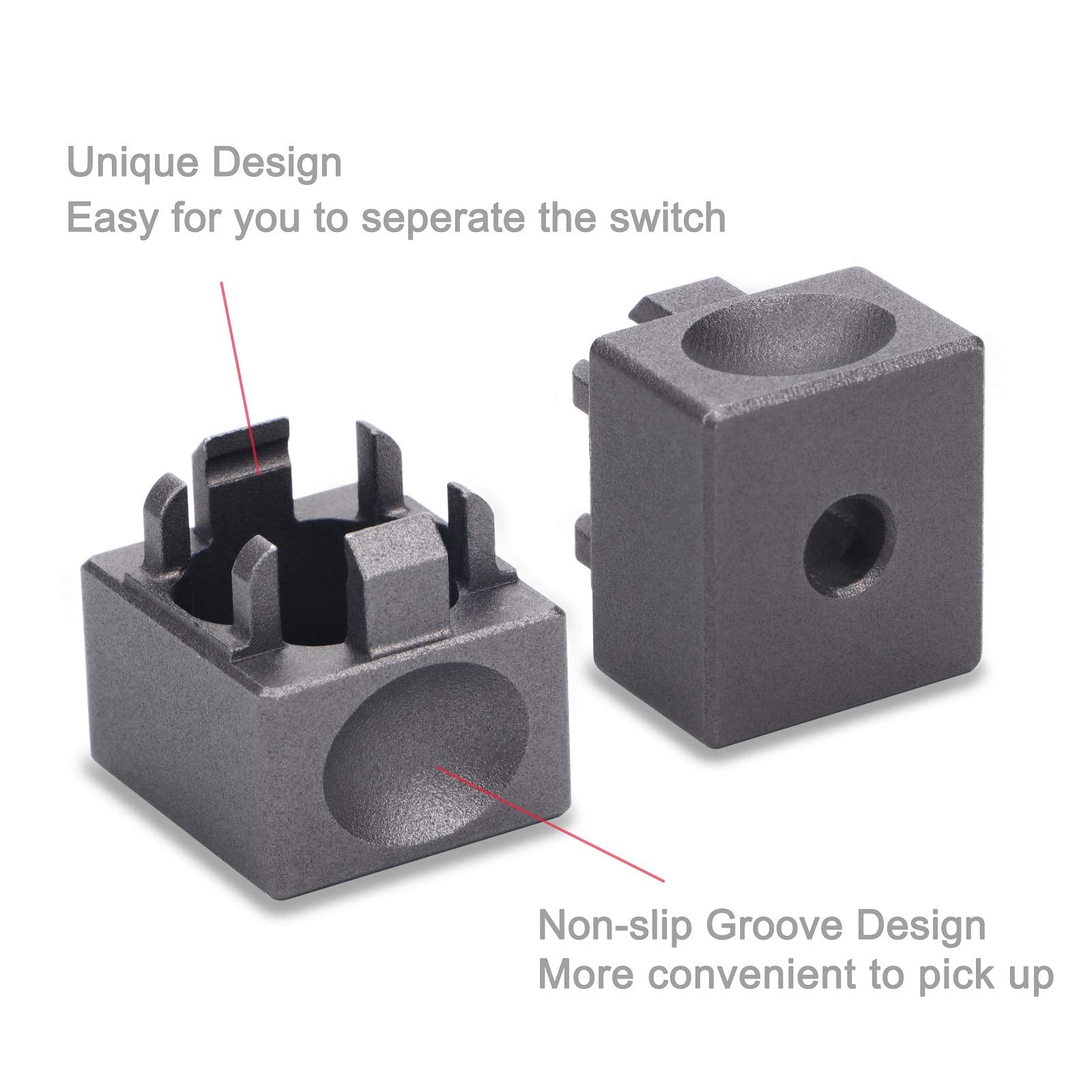 Aluminum Alloy Switch Opener With Keycap Puller For Cherry Mx Switches   Grey