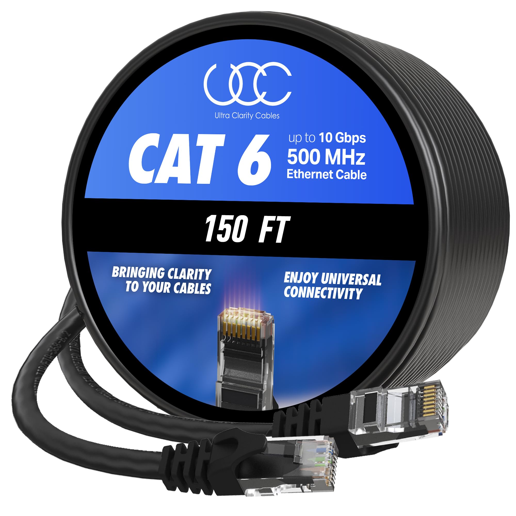 Cat 6 Ethernet Cable 150 Ft, 10Gbps High Speed Ethernet Cable, Long Ethernet Cable Outdoor&Indoor, Rj45 Cat6 Cable Internet Cabl